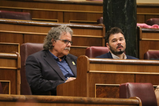 Joan Tardà (left) and Gabriel Rufián at the Spanish Congress on December 12 2018 (by Bernat Vilaró)